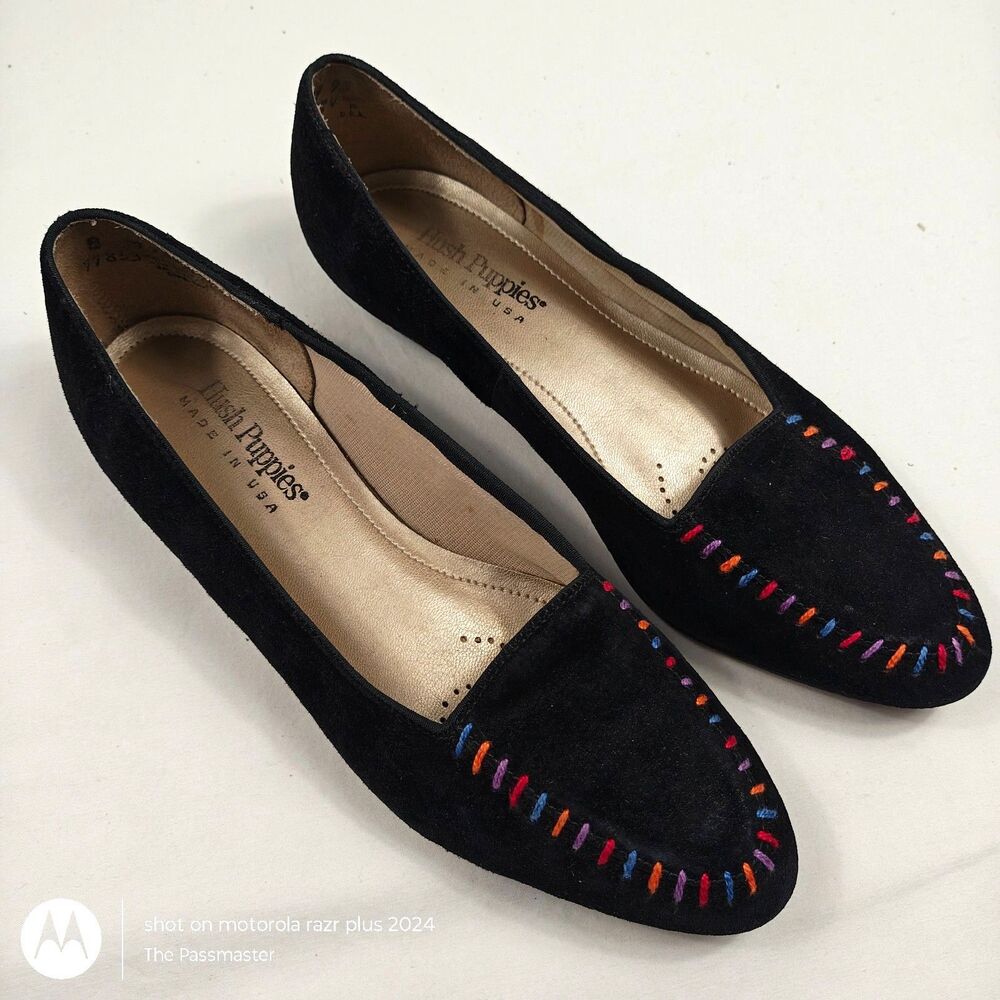 Women's HUSH PUPPIES Slip-On Comfort Shoe Flats MADE IN USA US Size - Picture 2 of 11